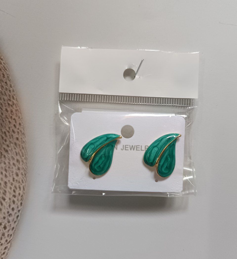 Leaf western stud - Green