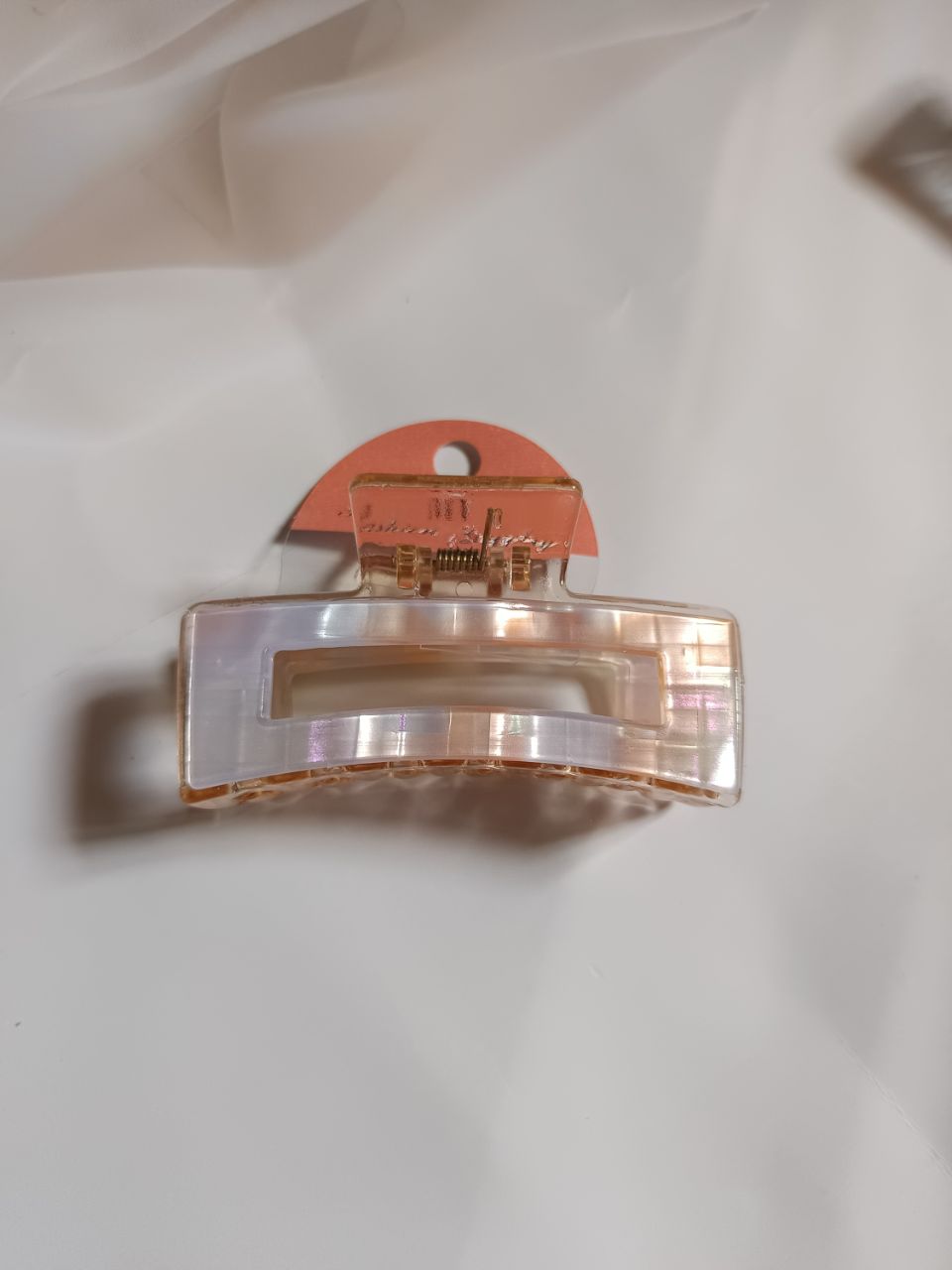 Luxurious Jumbo dual shining tone rectangle claw - 3