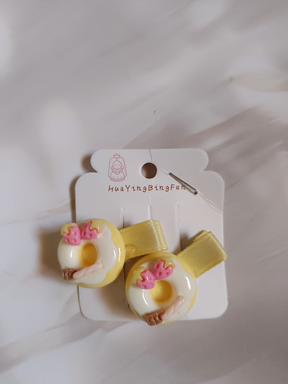Huaying bingfen donut clips - Yellow