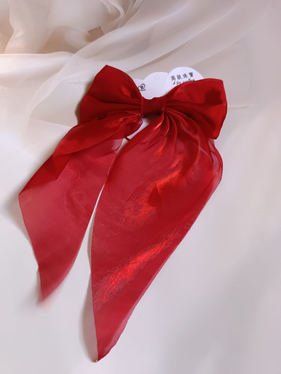 Stylish organza  tail bow clip
