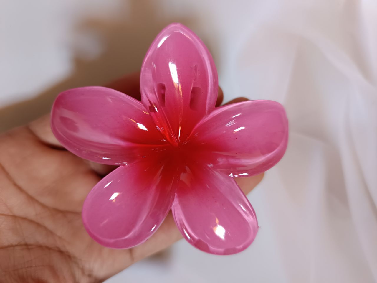 Jumbo size 5 petals claw - Redpink