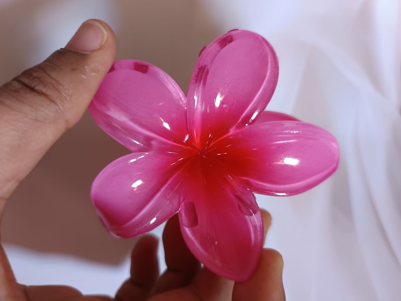 Jumbo size 5 petals claw - Redpink