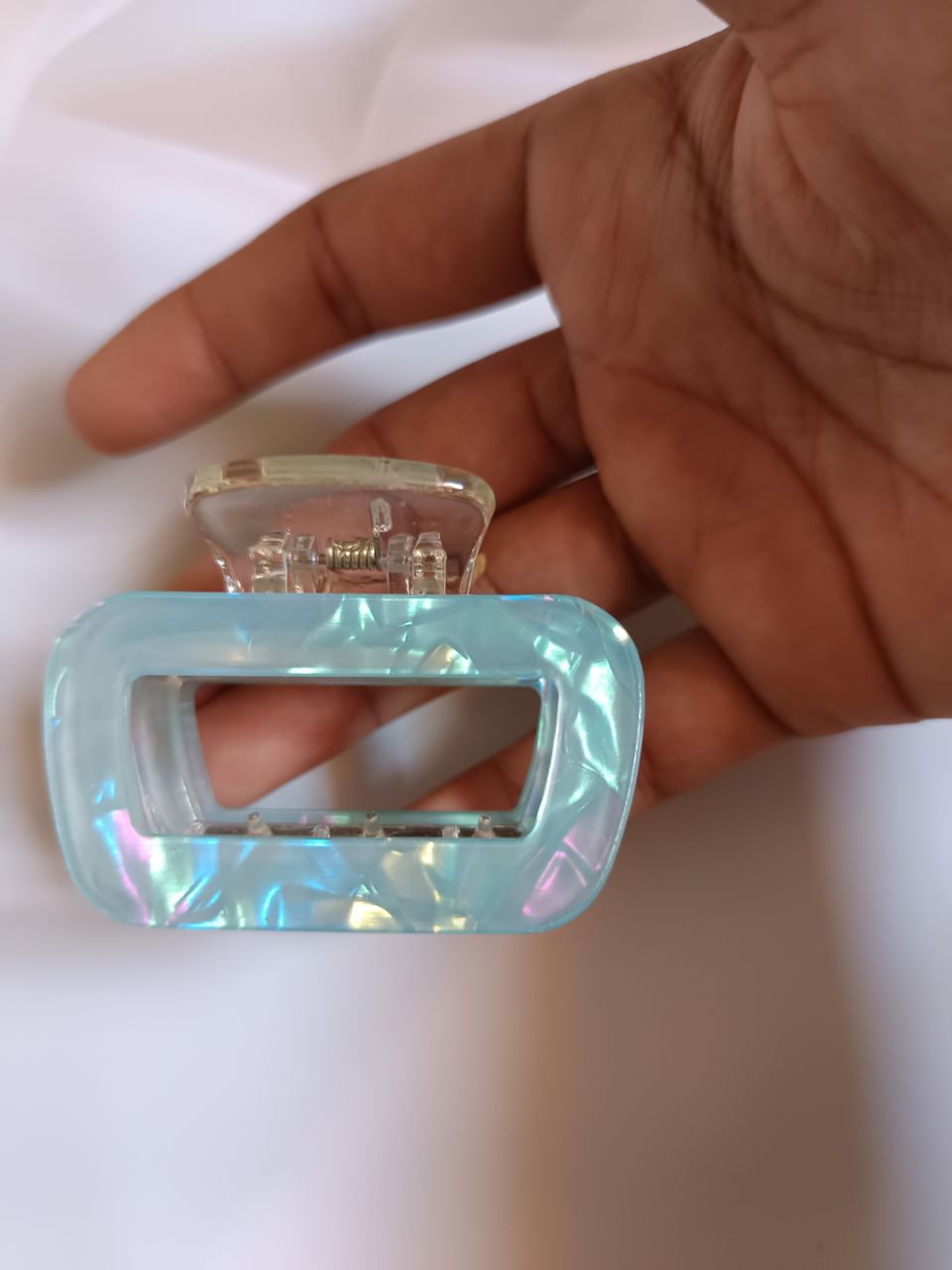 Acrylic sparkling box claw - Skyblue
