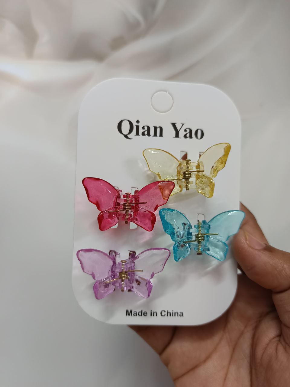 Qian yao 4pcs acrylic butterfly claw card - Card 3