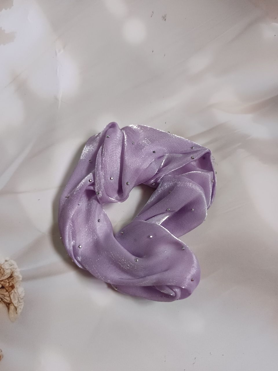 Silky stone scrunchies
