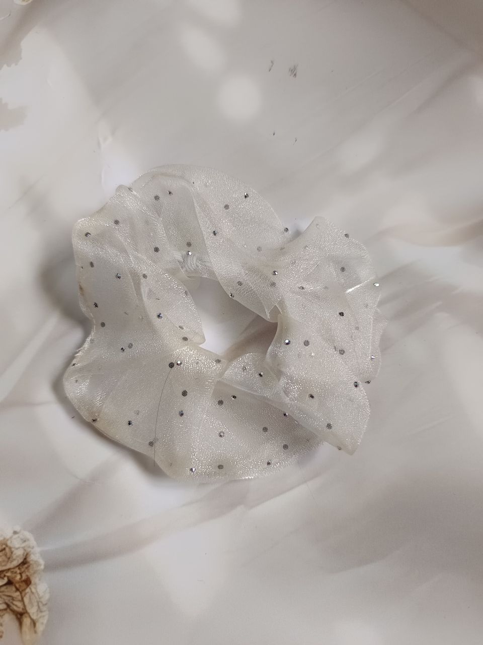 Organza stone scrunchies