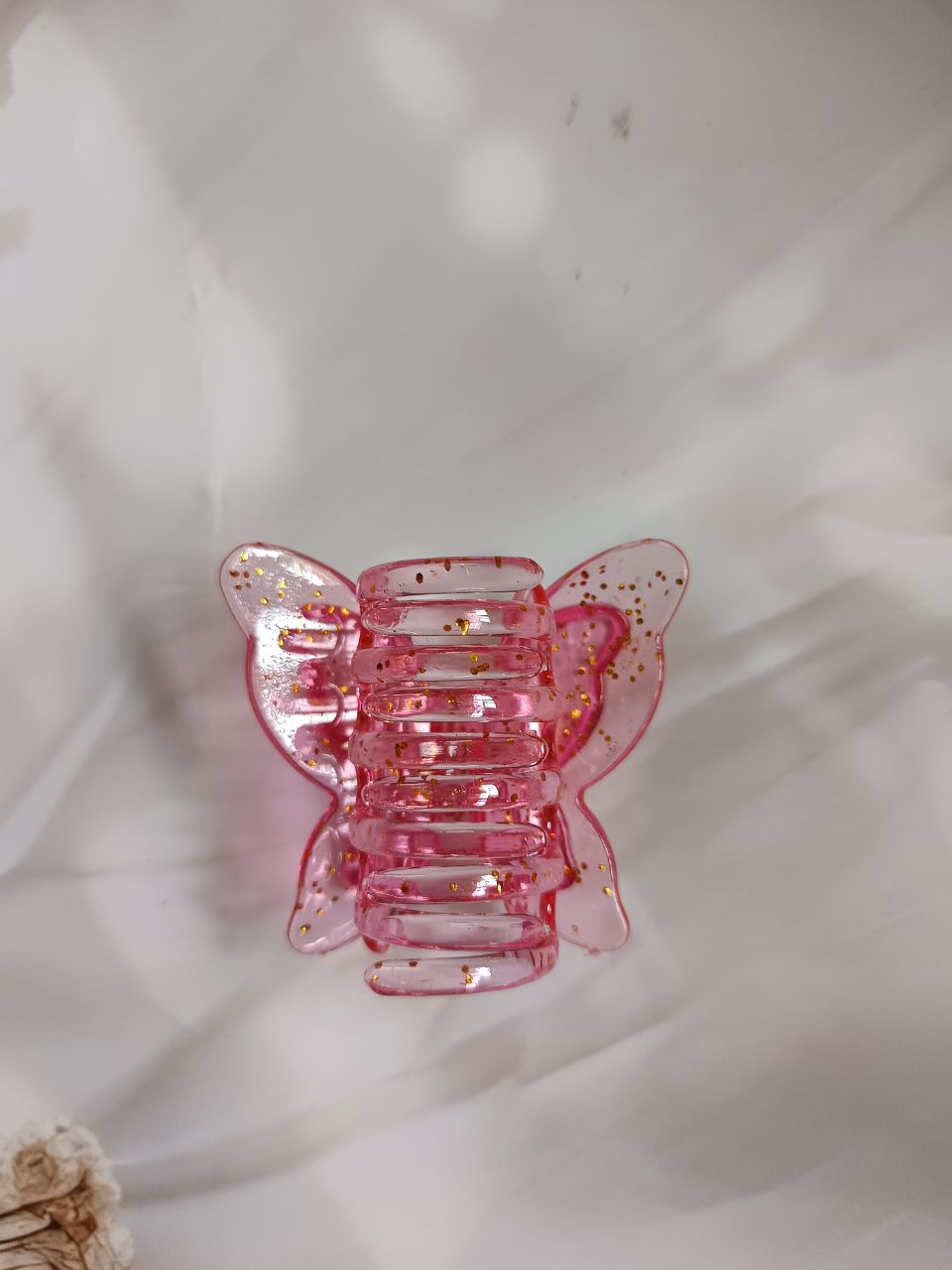 Big Glittering Butterfly Claw - Pink