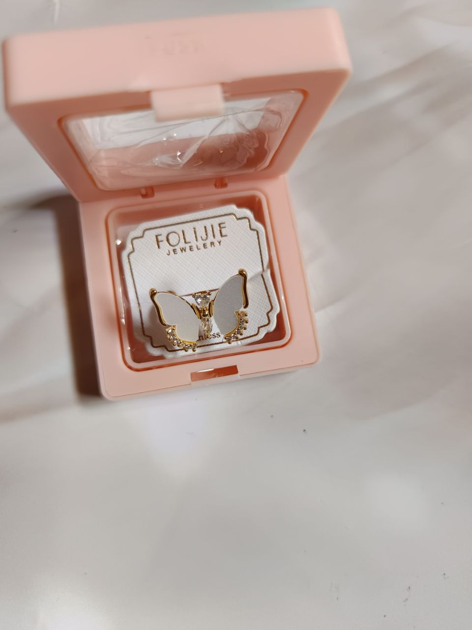 Luxe stainless steel butterfly ring adjustable - Golden