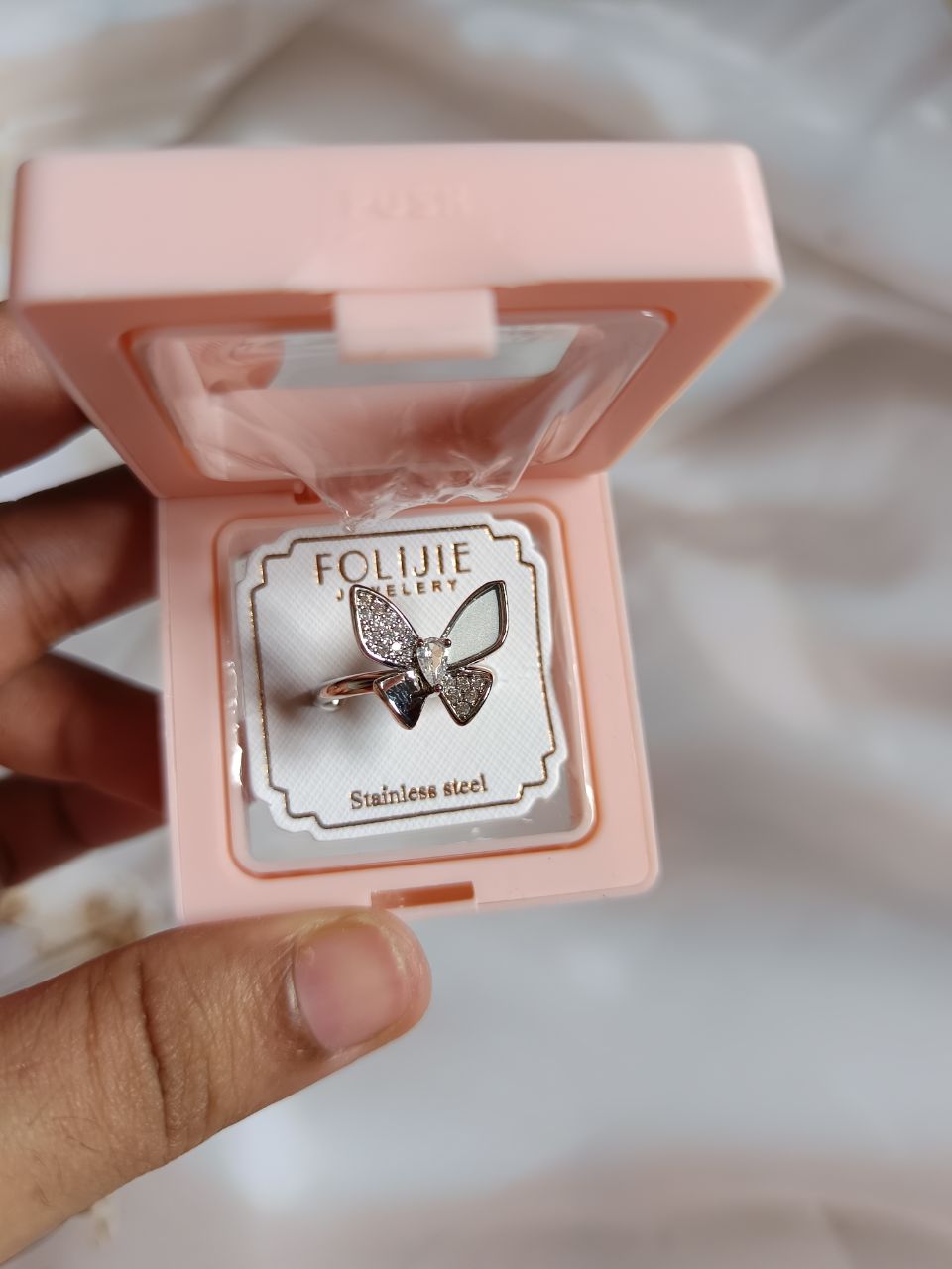 Luxe stainless steel ring adjustable