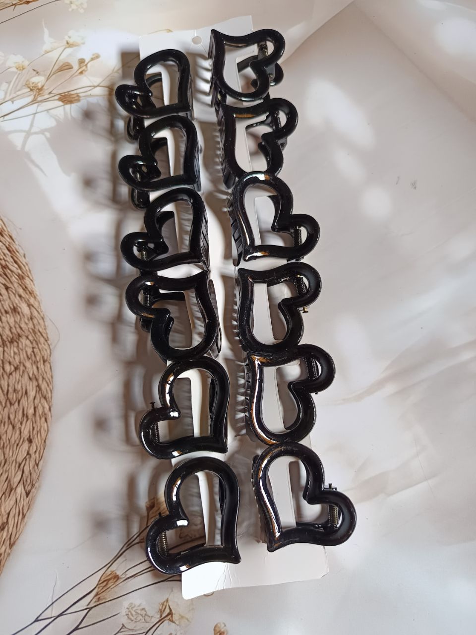 Glossy plastic claw black - Black (single)