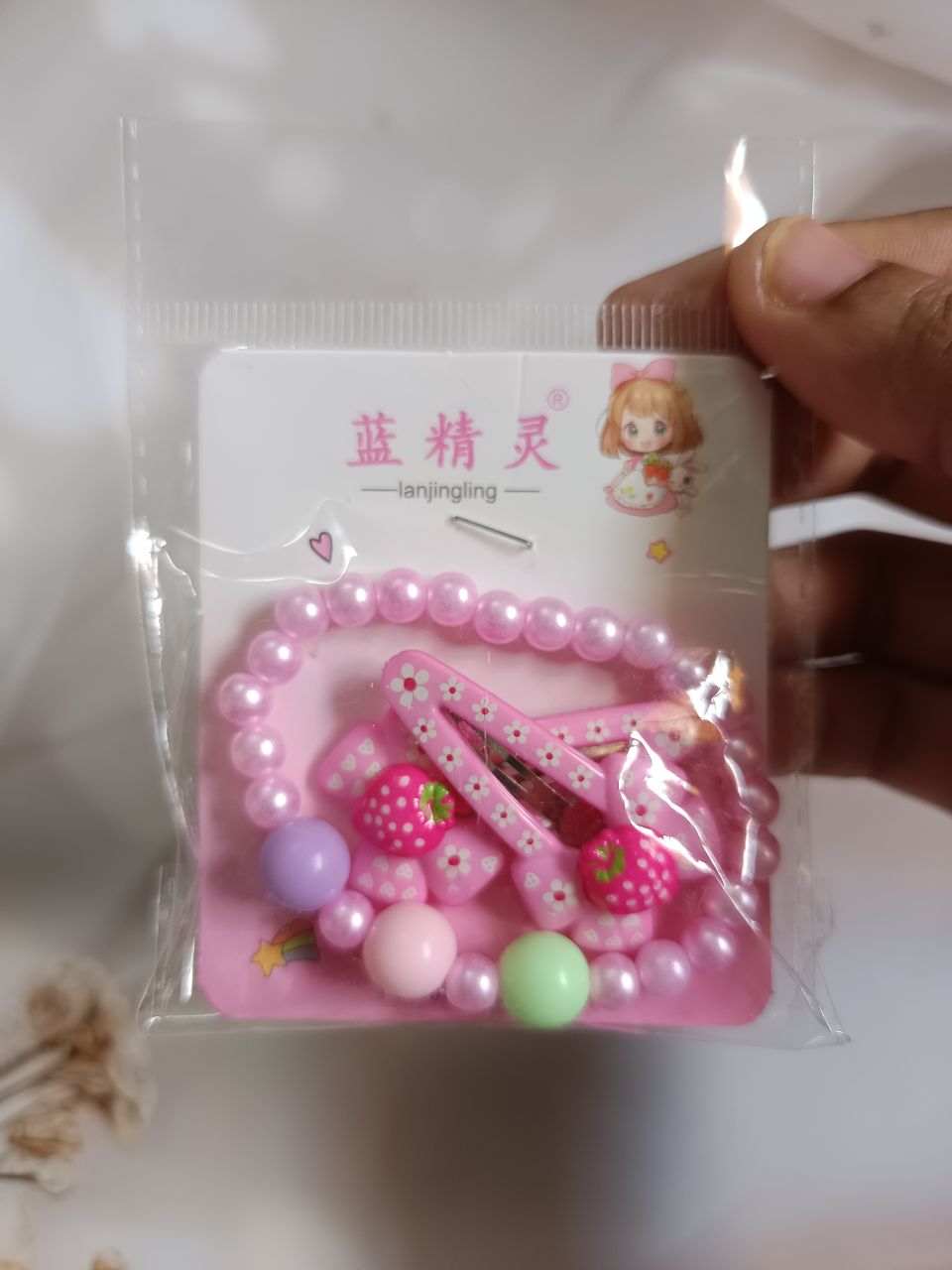 Langingling bracelet and tiktak combo pack - Pink 1