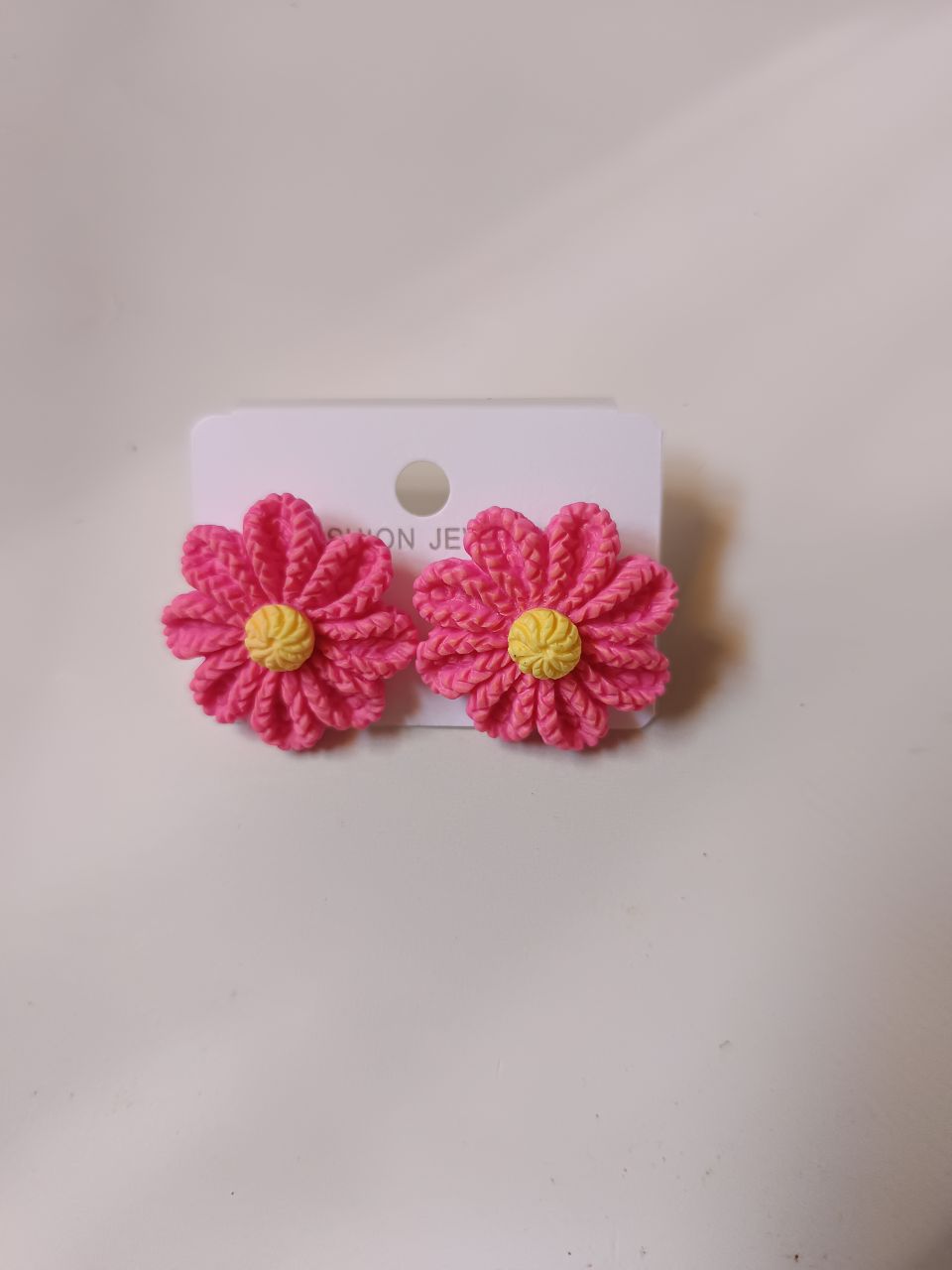 New trend  earring - Dark pink