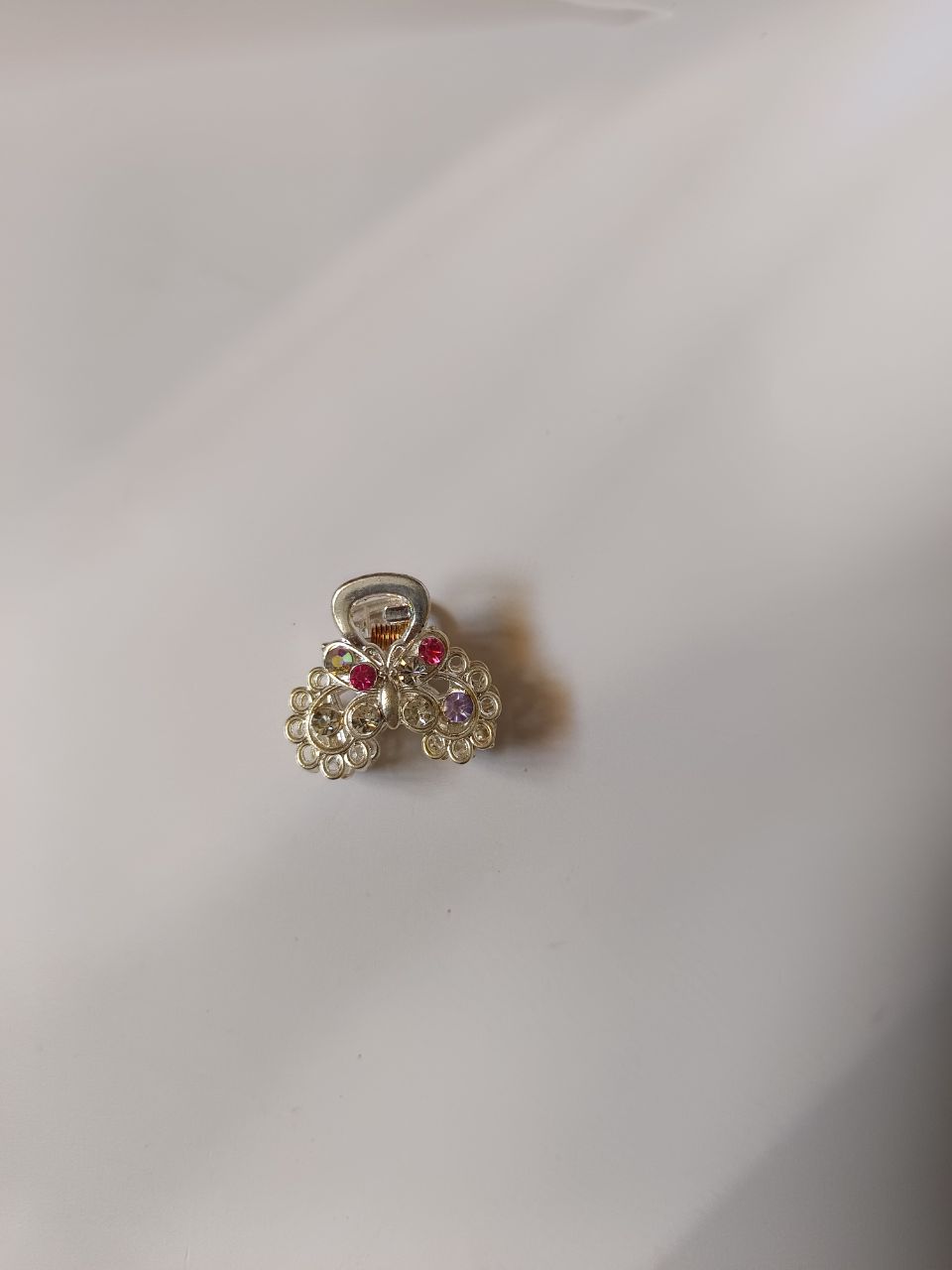 Mini Silver metal stone claw - 3